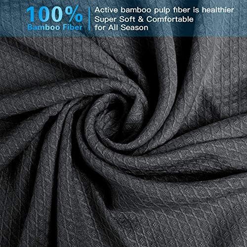 AmyHomie Cooling Blanket, 100% Rayon Derived from Bamboo, Cool Summer Blanket for Hot Sleepers, Soft Comfy Lightweight Blankets for All Seasons(Dark Gray, 79×91in) - Image 4