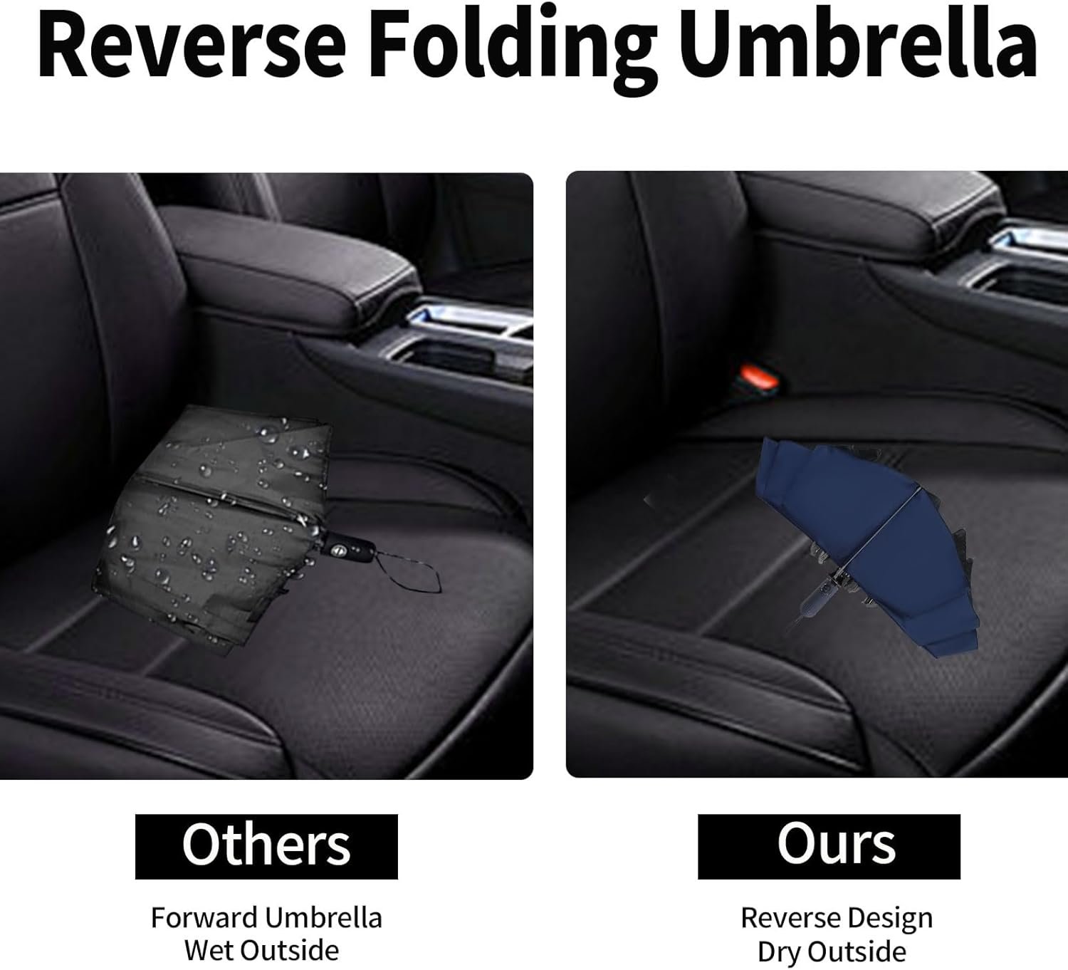 Umbrella Travel Large Windproof Inverted Umbrellas for Rain Portable Automatic Small Compact Reverse Folding Umbrellas for Women Men - Image 6