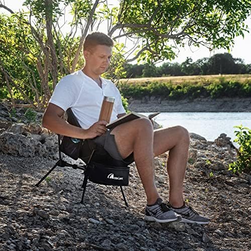 MOON LENCE Lighweight Foldable Camping Chair, Travel Backpack Chair, Portable & Ultralight, 400 lbs Folding Metal Chairs Heavy Duty for Outdoor Adventure, Hiking, Picnics & Beach - Image 8