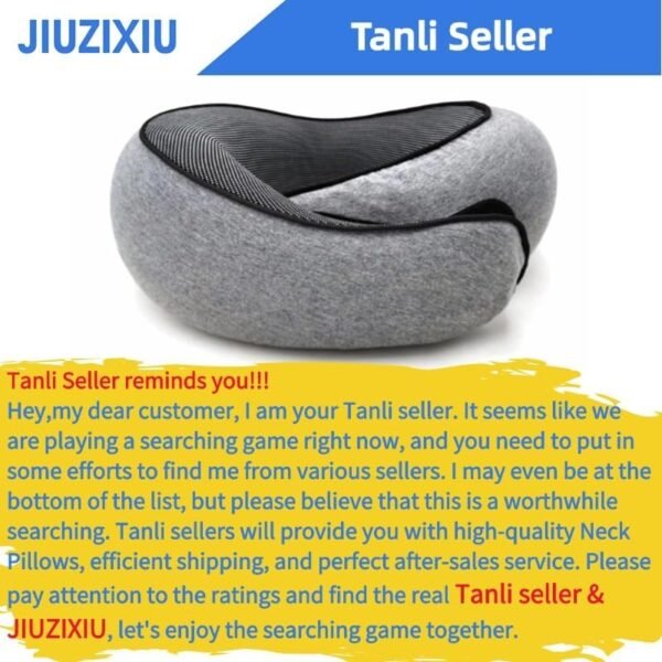 Travel Pillow,Neck Pillow,100% Pure Memory Foam,Comfortable Breathable,Stowable,360° Travel Neck Pillows for Sleeping, Car, Airport - Image 2