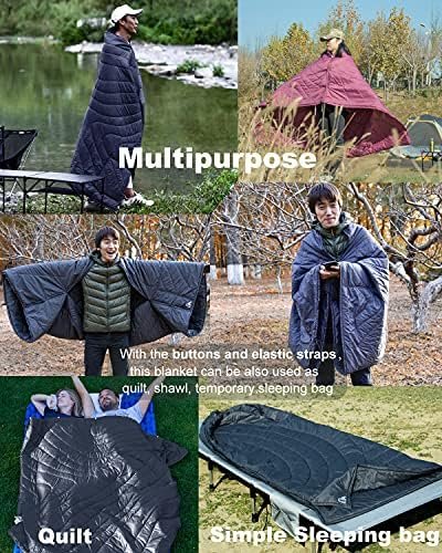 iClimb 3M Thinsulate Insulation Warm Camping Blanket Ultralight Compact (Dark Grey) - Image 4