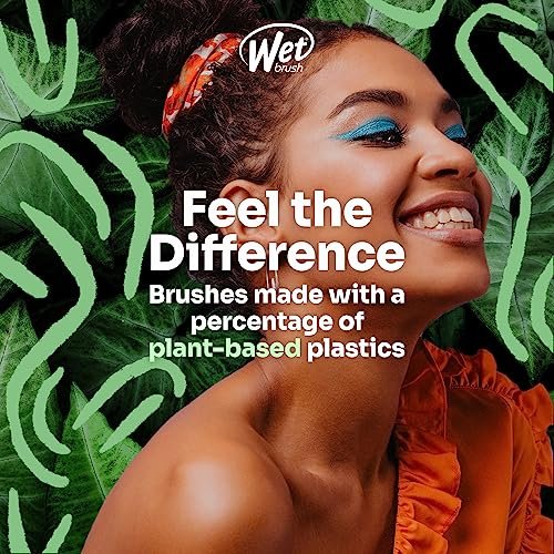 Wet Brush Go Green Mini Detangler, Green - Detangling Travel Hair Brush - Ultra-Soft IntelliFlex Bristles Glide Through Tangles & Gently Loosens Knots While Minimizing Pain, Split Ends & Breakage - Image 5
