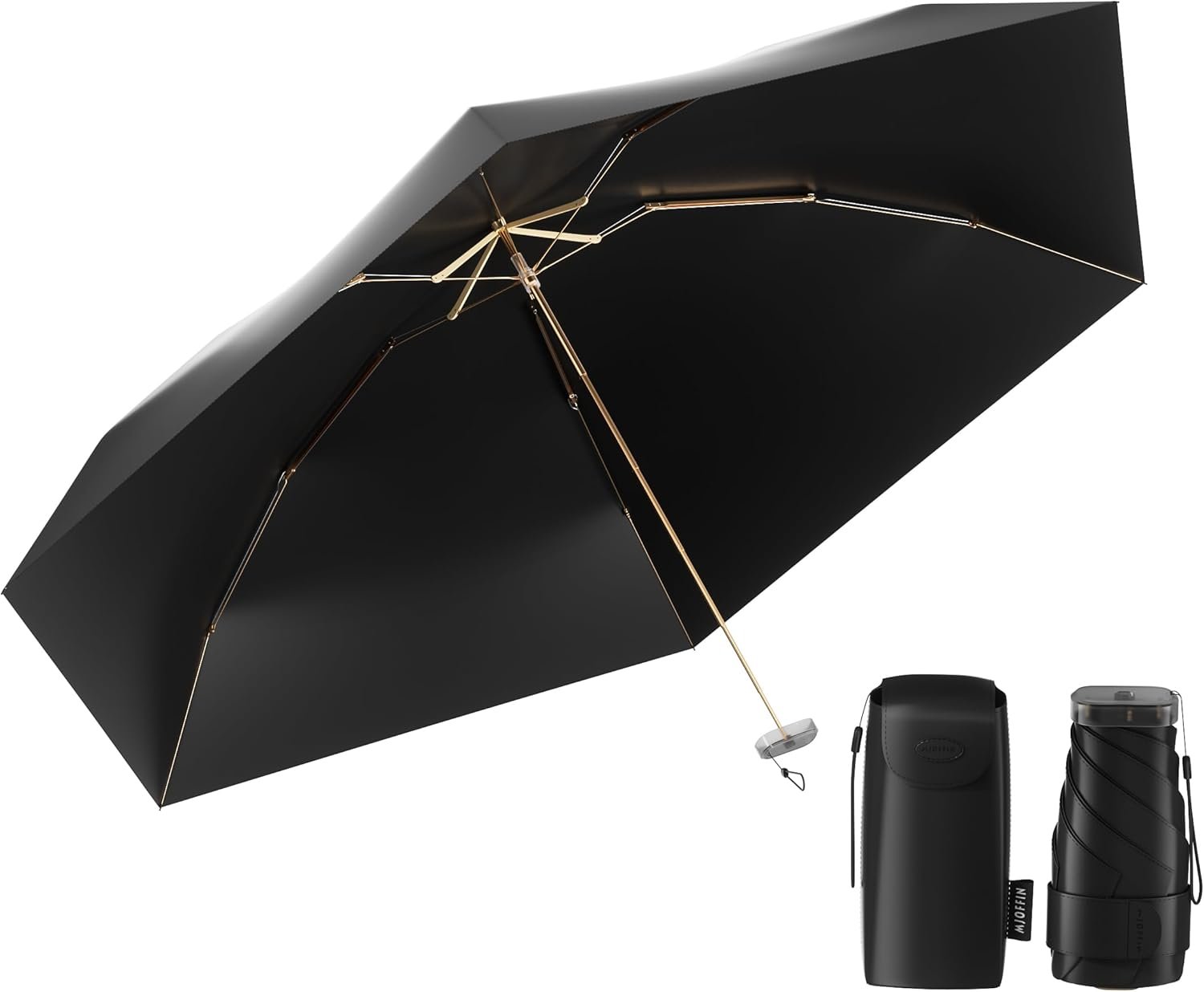 Travel Mini Compact Umbrella With Purse,Small Sun UV Umbrella Protection,UPF 50+ Micro Parasol Umbrella,Small & Lightweight umbrella,Umbrella for Girls,Kids,Women