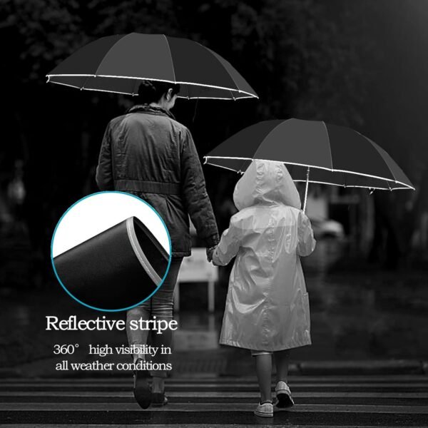 Inverted Umbrella, Durable Windproof Travel Umbrella, Compact Small Upside Down Reverse Folding Portable Umbrella, Car Backpack Purse Umbrella for Rain Men Women - Image 2