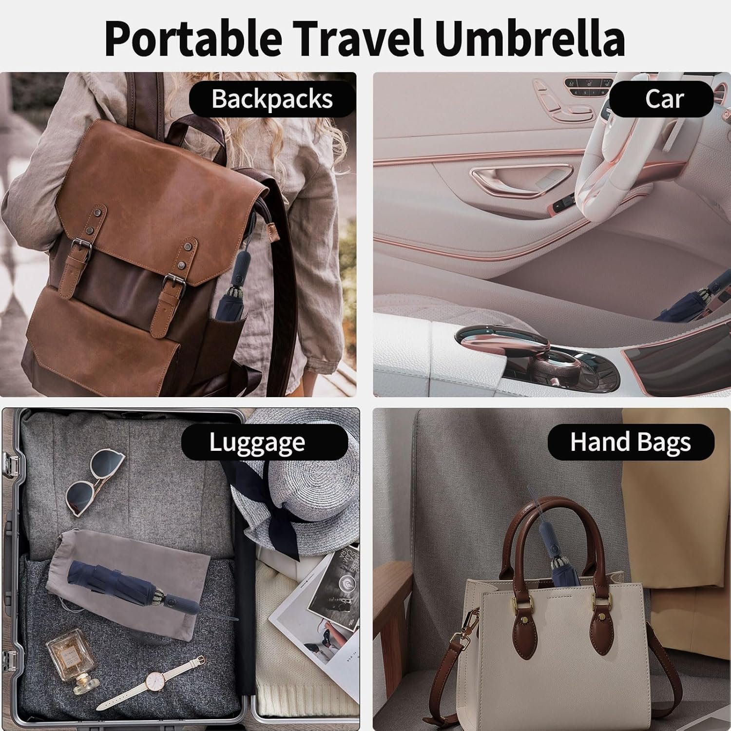 Umbrella Travel Large Windproof Inverted Umbrellas for Rain Portable Automatic Small Compact Reverse Folding Umbrellas for Women Men - Image 7