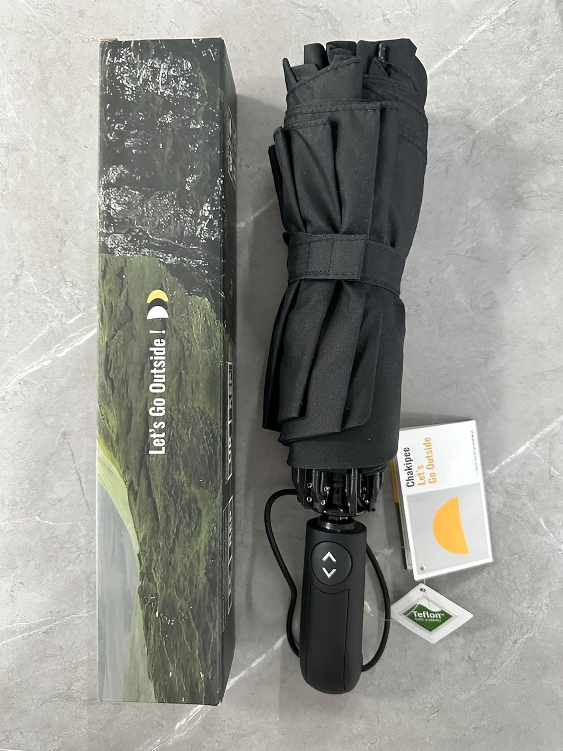 Travel Inverted Umbrella Compact Windproof- Automatic reverse Umbrellas for Rain - Folding Portable Teflon Coating 48inch Span, 10 Ribs Large Umbrella - Image 12