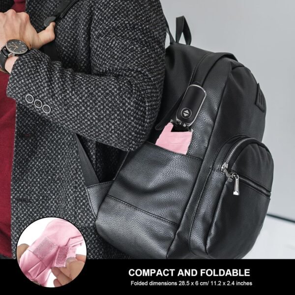 LEAGERA Compact Travel Umbrella Small, Mini Small Umbrella For Purse with Flat Handle Design, Waterproof Small Umbrella for Light Rain - Image 6