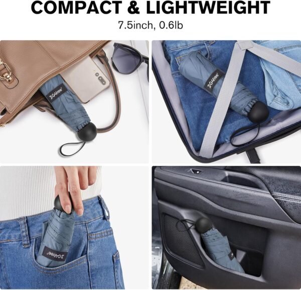 G4Free Compact Travel Umbrella UPF 50+ UV Protection Sun Blocking Mini Umbrellas for Men and Women - Image 7