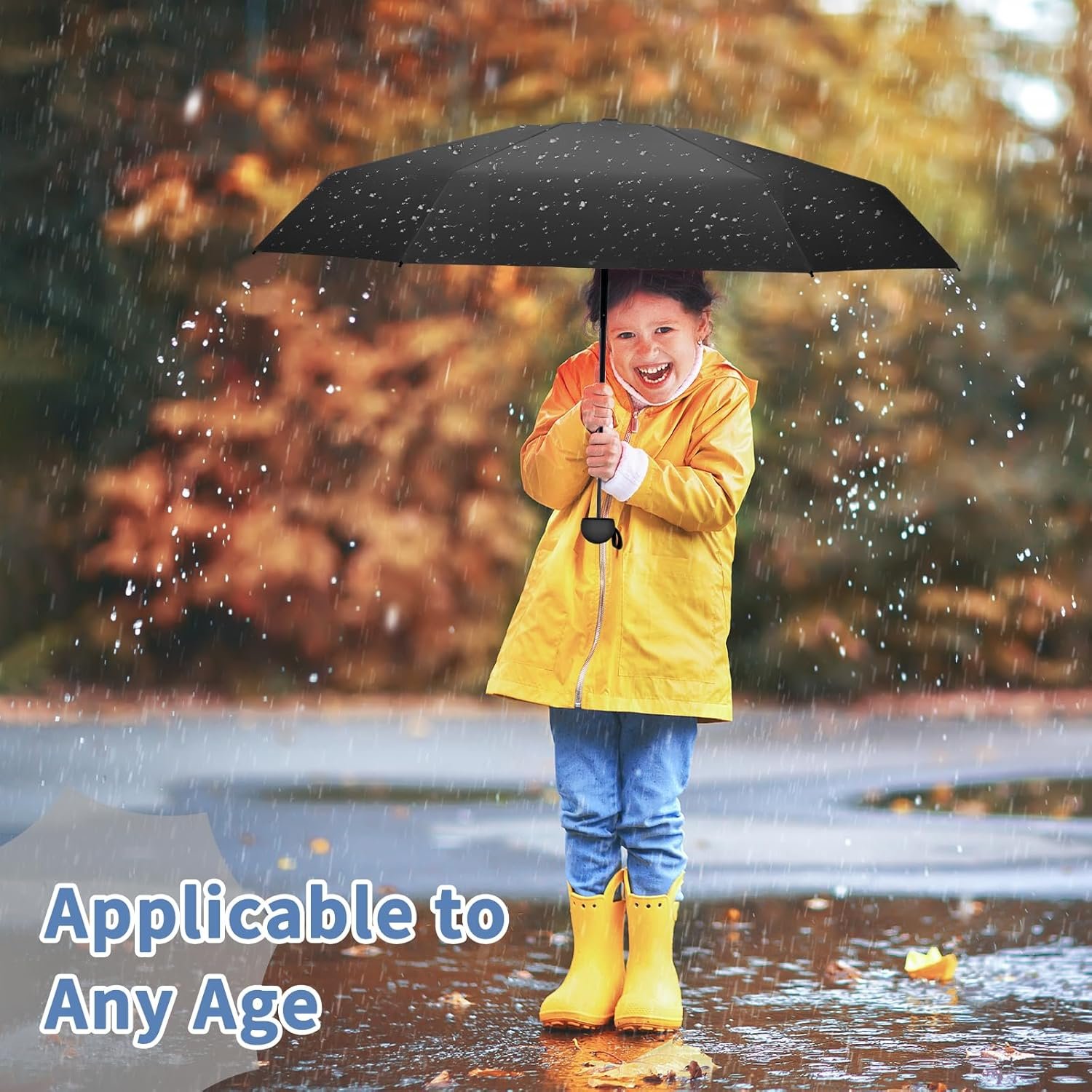 Yoobure Travel Umbrella Portable Compact Umbrella, Pocket Mini Umbrella for Purse UV Umbrella, Umbrellas for Rain Small Umbrella for Backpack, Sun Umbrella with Case Folding Umbrella for Kids Women - Image 6